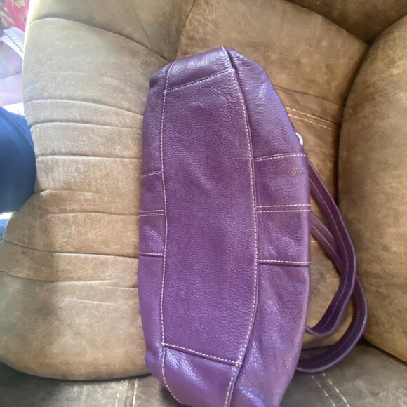 Tignanello Purple Leather Purse - Picture 8 of 9